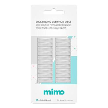 Imagem de Mimo Disco Cogumelo para Caderno Inteligente Transparente - 24 mm - 20 Unids - Ideal Para Personalizar Planners, Agendas, Cadernos de Anotações e Muito Mais - Até 100 Papéis de 75g/m²
