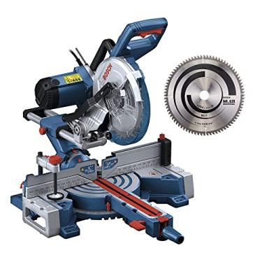 Imagem de Bosch Serra meia esquadria telescópica GCM 254 D + Disco Multimaterial Alumínio 220V