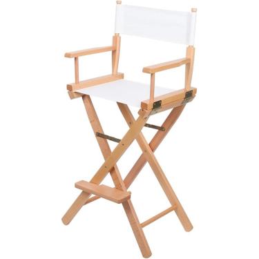 Imagem de Cadeira de diretor maquiagem ar cadeira, cadeira dobrável de diretores, cadeira portátil de madeira, cadeira dobrável de maquiagem ar, branco