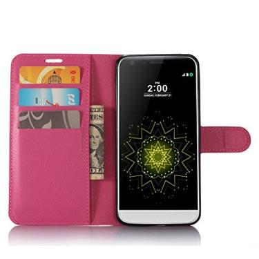 Imagem de Capa para LG G6, capa carteira flip de couro PU premium com compartimento para cartão, suporte e fecho magnético [capa interna de TPU à prova de choque] Compatível com LG G6