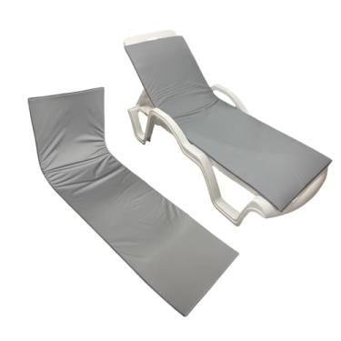 Imagem de Colchonete Almofadado De Espreguiçadeira Piscina Cinza Impermeável