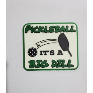 Imagem de Pickleball its a Big Dill Patch engraçado para jogadores, mochila, chapéu, roupas, jaqueta, não adesivos de tênis, ótimo presente