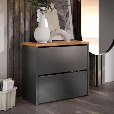 Imagem de Sapateira Hall Entrada / Quarto Com 2 Portas Basculantes Mell Cores - 