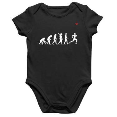 Imagem de Body Bebê Algodão Evolução do Corredor - Foca na Moda, Preto, P