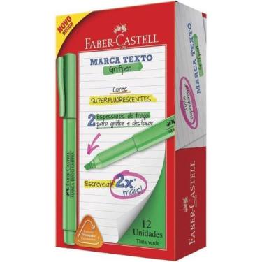 Imagem de Caneta Marca Texto Grifpen Verde Caixa com 12 - Faber Castell