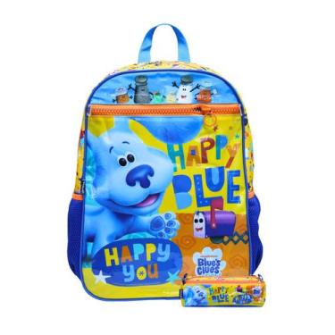 Imagem de Kit Escolar Mochila de Costas + Estojo Triplo Dog Blue - Dermiwil