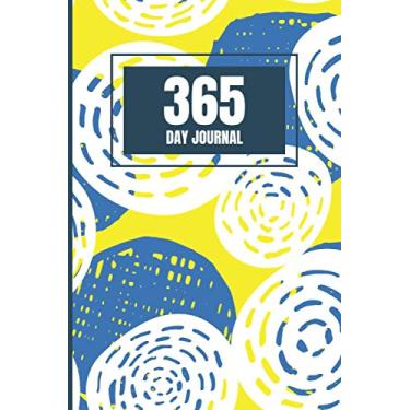 Imagem de 365 Day Journal - One Page A Day | Unlined | Undated | 6x9 Daily Dairy | Blue and Yellow Abstract Cover: Daily Diary for 365 days of Journaling. Gift for Family and Friends