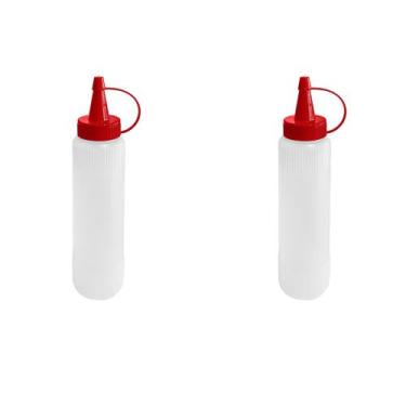 Imagem de Bisnaga Ketchup Mostarda Molhos Grande 400ml Kit Com 2 Unidades - LUDI
