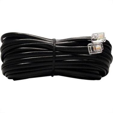 Imagem de Extensao Fone-Fax Interneed Plug Plug - 1,5M Cartela Preta - Kit C/10 