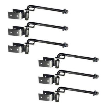 Imagem de Dobradiça De Porteira Boca De Lobo 12un Forjada 70mm Tarza