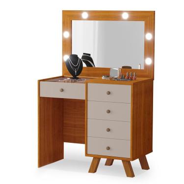 Imagem de Penteadeira Camarim Luna sem Banqueta - Móveis Luapa Freijó/Maní