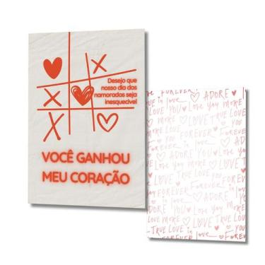 Imagem de 50 uni Mini Cartão Frente e Verso Presente Namorados 5x7cm - Nicolados