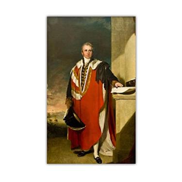 Imagem de Thomas Lawrence.Lord Amherst. Reprodução de pinturas famosas impressões em tela imagens de arte para decoração de casa - 60 x 100 cm sem moldura