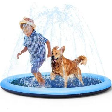 Imagem de Piscina Circular Esteira Infantil Em PVC Resistente 170cm Com Chafariz