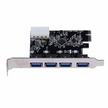 Imagem de Placa Controladora Pci-e X1 Usb 3.0 5gbps com 4 Portas