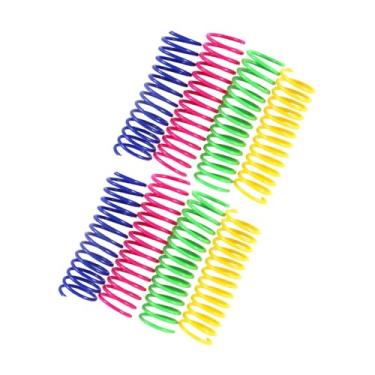 Imagem de IEUDNS 8x Brinquedos de mola para gatos, para gatos de interior, mola espiral criativa para animais de estimação, 3,5 polegadas, bobinas de choque, brinquedo