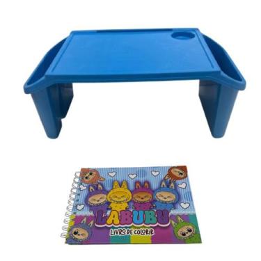 Imagem de Mesa Apoio Infantil + Livro de Capa Dura  48 Páginas para Colorir, Cri