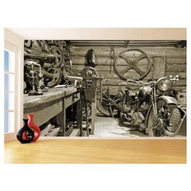 Imagem de Papel De Parede 3D Moto Custom Chopper Viagem 3,5M Bkm120 - Você Decor