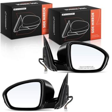 Imagem de A-Premium Par (2) espelhos retrovisores elétricos do lado do motorista e do passageiro - compatível com Nissan Altima 2019-2020 - Retrovisor retrovisor externo preto dobrável manual aquecido com seta
