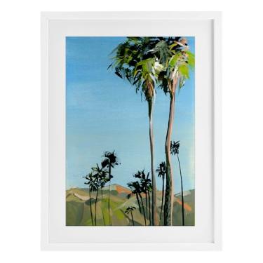 Imagem de Stupell Industries Impressão emoldurada branca Scenic Tall LA Palms design sob vidro por Brook Page, 23 x 17