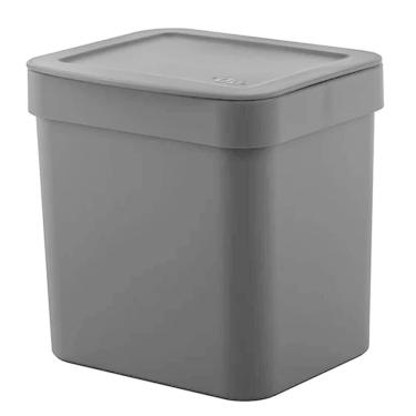 Imagem de Lixeira para Cozinha e Banheiro 2,5L Trium Preta - Ou