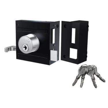 Imagem de Fechadura stam portao 701/100 preto fosco