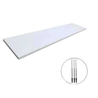 Imagem de Prateleira MDF 40x12 Decorativa Sem Suporte Acompanha Parafusos e Buch