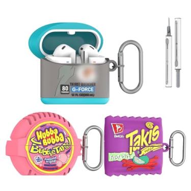 Imagem de [Pacote com 3] Capa de silicone para Samsung Galaxy Buds 3 Pro/Galaxy Buds 3, com chaveiro e kit de limpeza