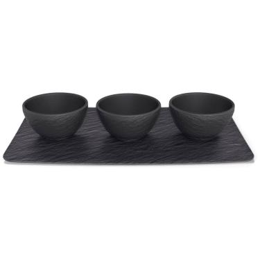 Imagem de Conjunto de Tigelas e Bandeja de Servir com Estilo Moderno, Material de Porcelana, Form...