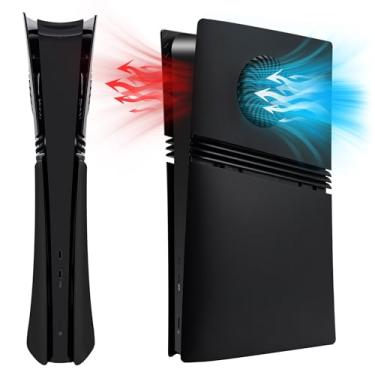 Imagem de Mcbazel Face Plates Anti-Scratch Replacement Panels Cover Plates Shell Case with Cooling Vent Compatible with PS5 Pro Digital Edition - Black