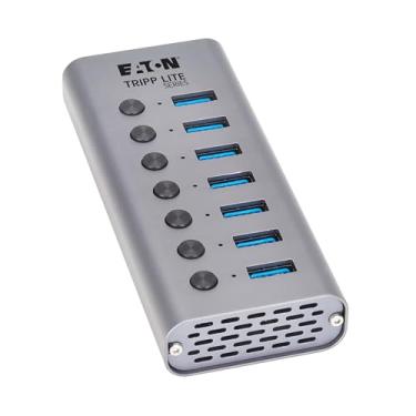 Imagem de Tripp Lite Hub USB-C série 7 portas USB 3.2 geração 1 5 Gbps USB-A adaptador opcional, cinza (U360-007-SW)