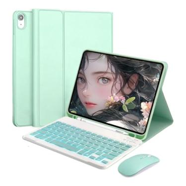 Imagem de Kit Capa para iPad 7ª/8ª/9ª Geração de 10,2/10,5 Polegadas: Case para Tablet + Teclado + Mouse