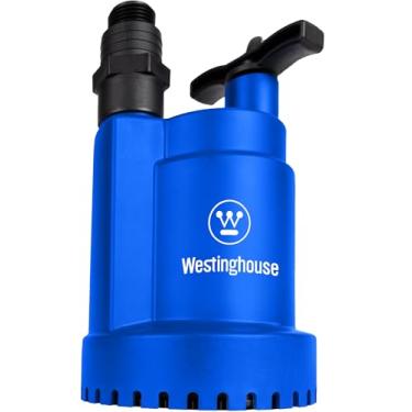 Imagem de Westinghouse - Bomba de depósito de água submersível de 1/4 HP bomba utilitária portátil termoplástica para remoção de água de alto fluxo para piscina jardim lagoa porão janela poços