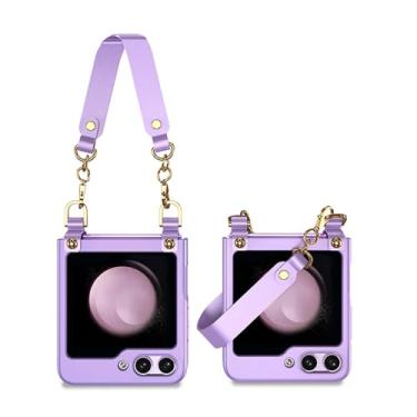 Imagem de Para Samsung Z Flip 5 Magsafe Case Luxury Airbag Capa de silicone transparente para Samsung Galaxy Z Flip 3 4 5, roxo claro, para Samsung Z Flip 5