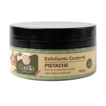 Imagem de Esfoliante Corporal Pistache Castilla Cosméticos 150g | Limpa Esfolia Perfuma Pele Macia e Renovada