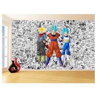 Imagem de Papel De Parede Dragon Ball Goku Vegeta Anime 3,5M Dbz565 - Você Decor