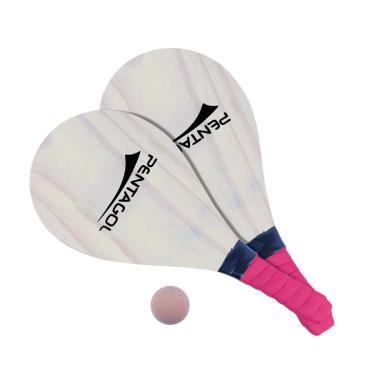 Imagem de KIT FRESCOBOL PINUS CRU PENTAGOL 2 RAQUETES 1 BOLA-Unissex