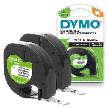 Imagem de Fita Papel Para Rotulador Letratag 12mm Dymo Branca 2 Unids