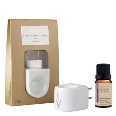 Imagem de Difusor Elétrico Porcelana e Óleo Essencial Lavanda Via Aroma 