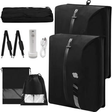 Imagem de TOLDATLI Sacos de viagem a vácuo com bomba, sacos de vedação a vácuo para roupas de viagem, sacos de vácuo à prova d'água Ip67 para viagem, cubos de embalagem de compressão com mala, bagagem, mochila