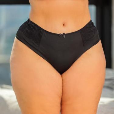 Imagem de Kit 2 Calcinhas Rendada Mania Plus Size Tanga Cós Alto - Luega Calcinh