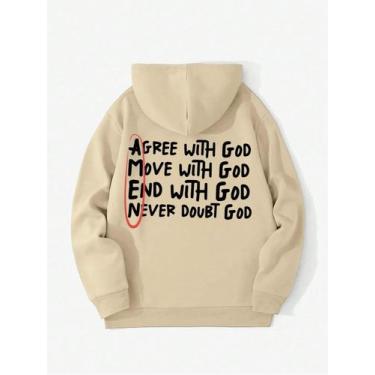 Imagem de Moletom Unissex Estampado Frase Cristã Amém Fé em Deus Gospel Streetwe