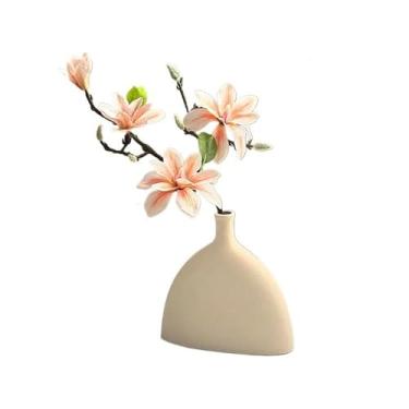 Imagem de CFGH6FDF Festa Magnólia buquê de flores falsas sala de estar simulação arranjo mesa de jantar centro de mesa de centro de mesa artificial de alta qualidade jardim