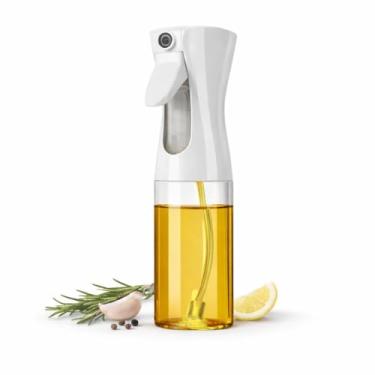 Imagem de Borrifador Spray de Azeite em Vidro 240ml Galheteiro – Óleo, Vinagre e Temperos, Dosagem Precisa (Branco)