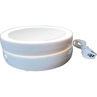 Imagem de Espelho Maquiagem Aumento 10x Dobravel Com Dupla Luz Led Organizador Usb(KIT1-T)