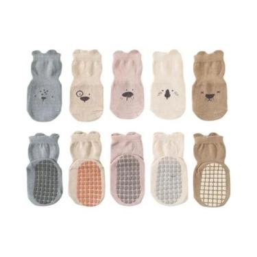Imagem de Meias Antiderrapantes Para Bebês, Meninos E Meninas, 3 a 5 Pares, Padr
