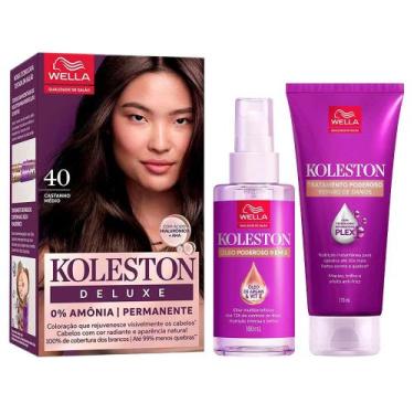 Imagem de Koleston Poderoso Kit  Coloração Deluxe Cast 4.0 + Tratamento + Óleo C