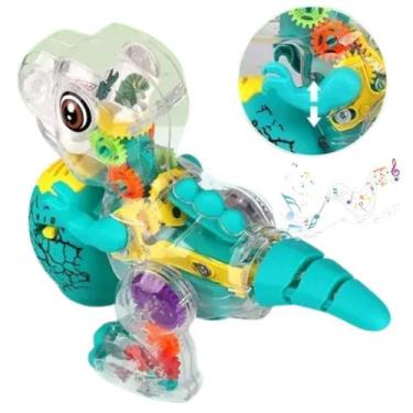 Imagem de Brinquedo Interativo Dinossauro Transparente Com Sons - Rick Imports