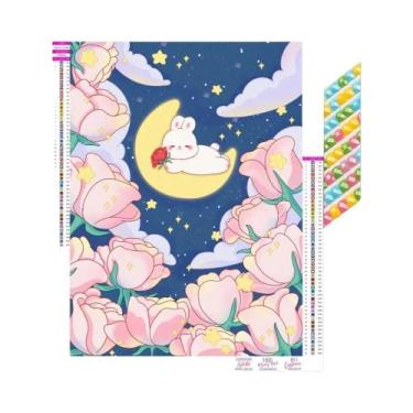 Imagem de Pintura Em Diamante 5D DIY Com Paisagem De Desenho Animado, Kit De Bor