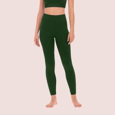 Imagem de Calça Legging Plie Treino Feminina Fitness Academia, Verde, G